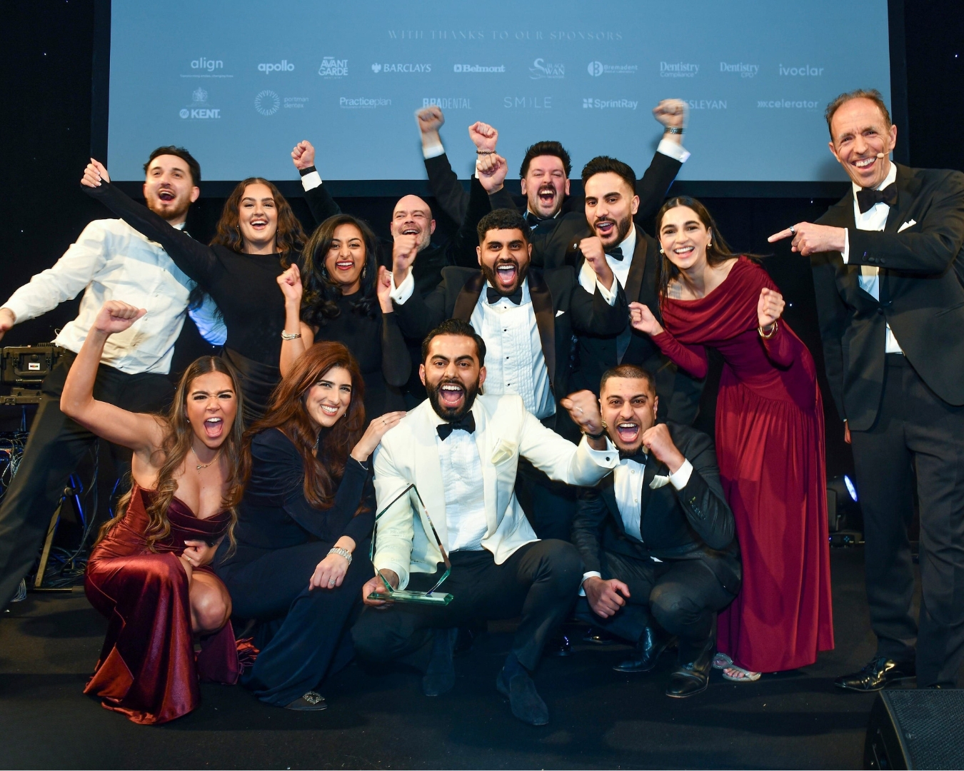 The Dream Smiles Dental team collecting UK practice of the year at the Private Dentistry Awards 2025