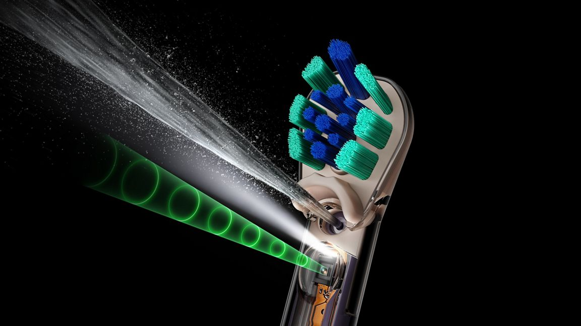 Close view of the Dyson CameraJet brush head