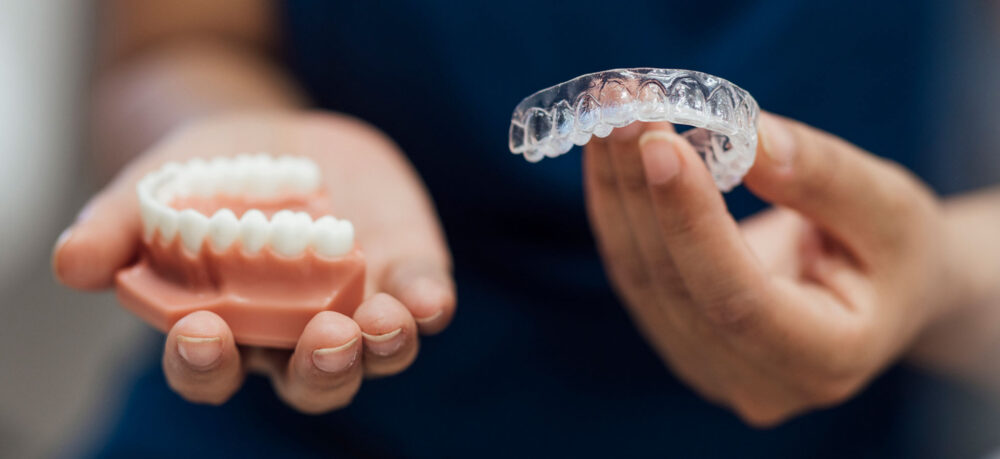 Invisalign Aligners Close-Up