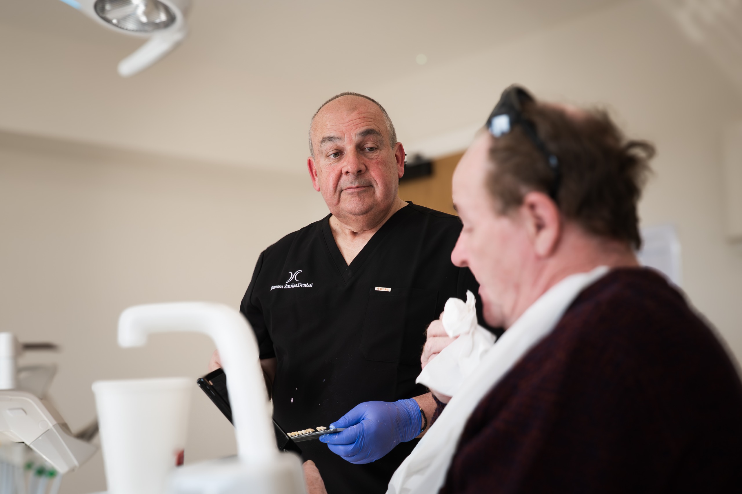 John Wibberley consulting a patient