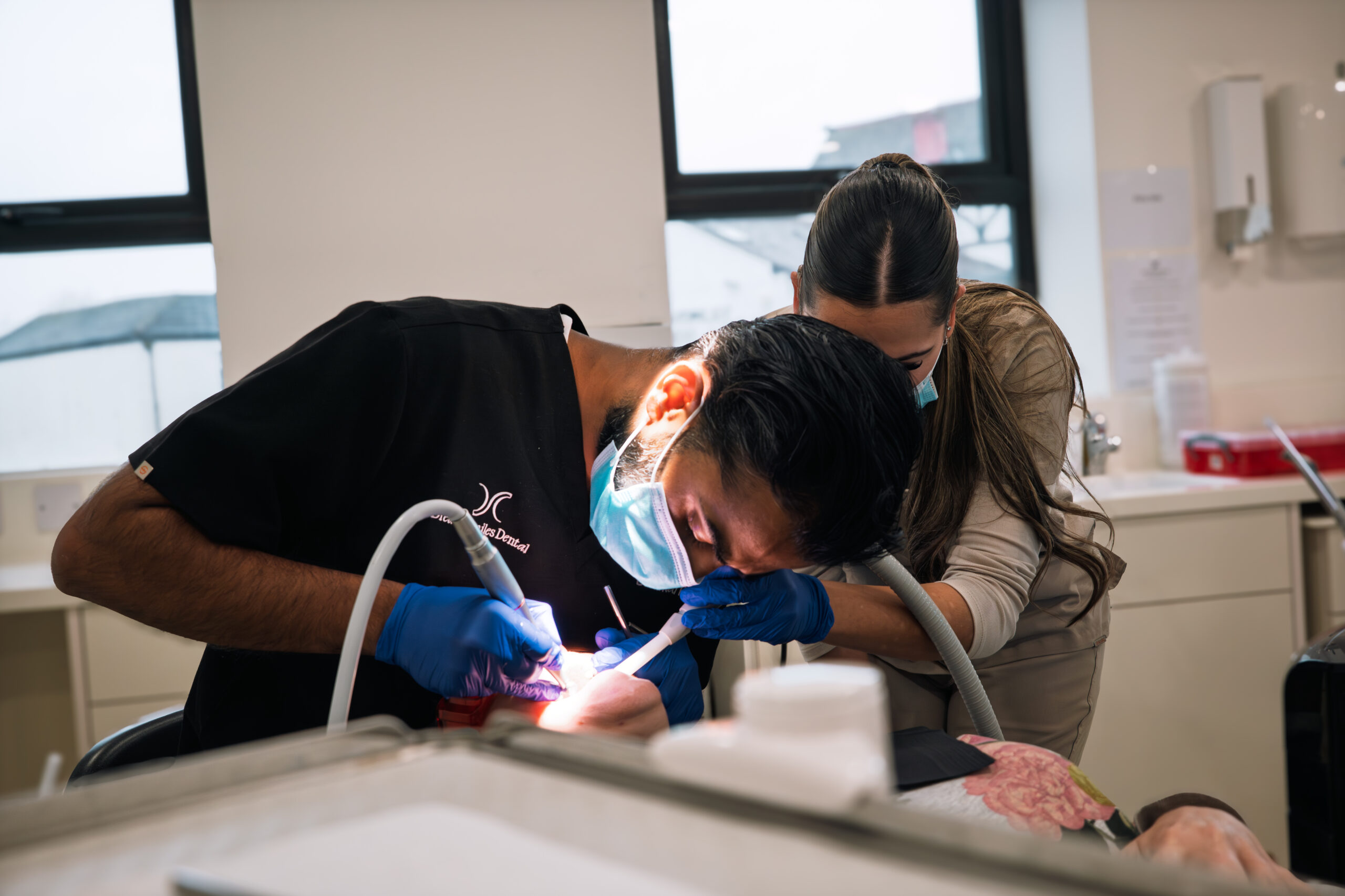 All-on-4 treatment day — implants placed